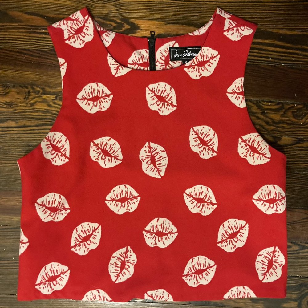 Sam Edelman Red Retro Blouse